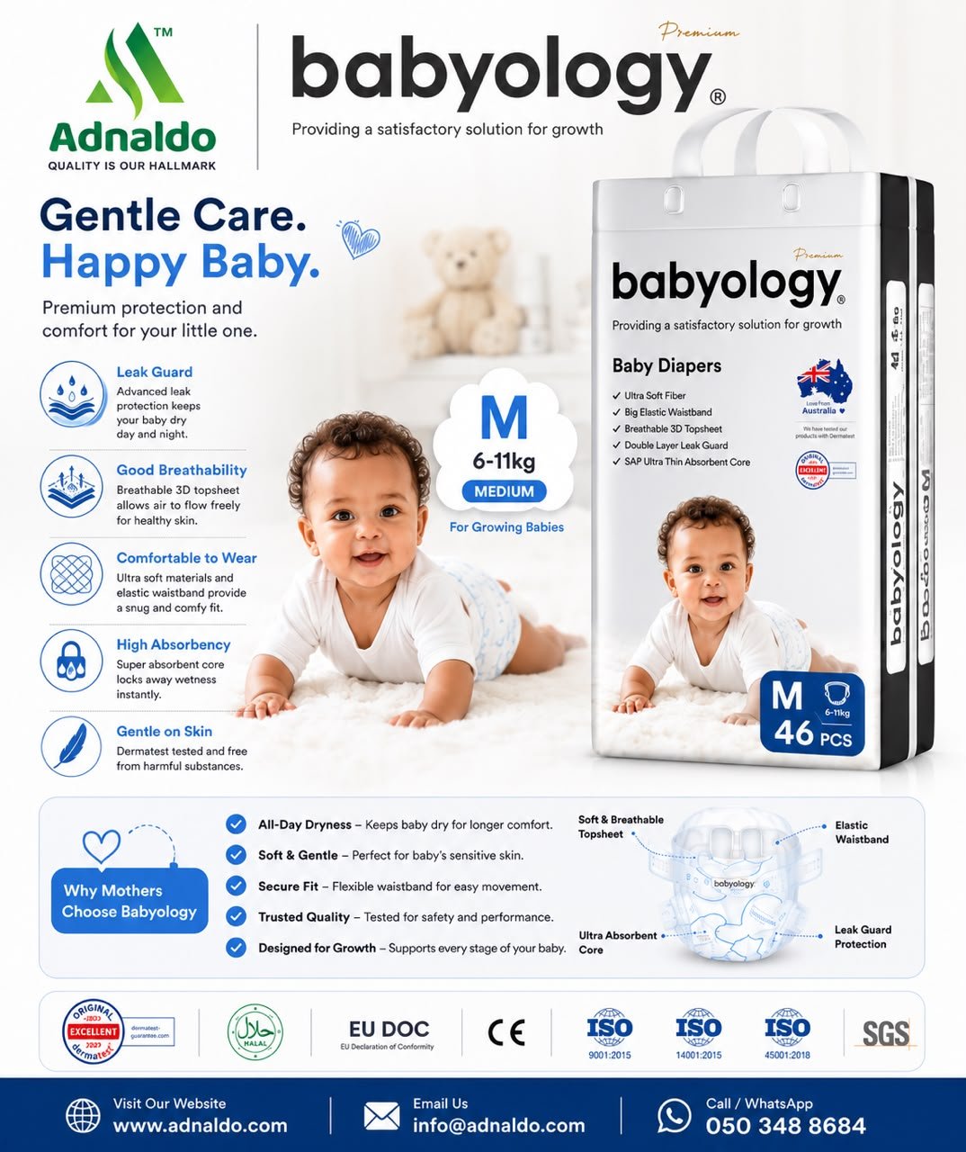 Baby Diaper (SIZE:M 46PCS)